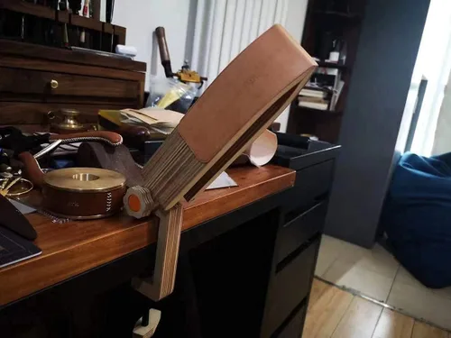 Vista 5 de citian Poni de costura de madera, cuero para manualidades, fácil de llevar, portátil, fácil de viajar, mini poni de costura Posición ajustable
