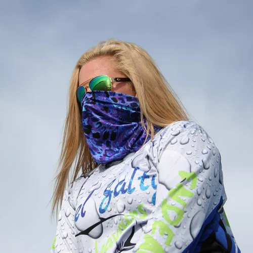 Vista 5 de KastKing Sol Armis - Polaina para el cuello, máscara facial UPF 50, máscara de protección solar UV para hombres y mujeres, pesca, senderismo
