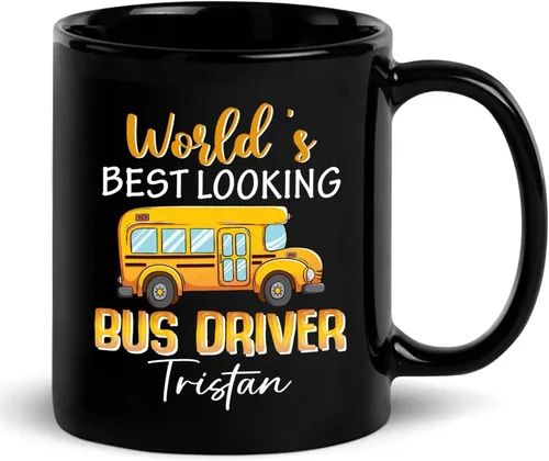 Vista 9 de A Truly Amazing Bus Driver Is Hard To Find, Difficult To Part With & Impossible To Forget Coffee Mug, Personalized Name School Bus Drivers Coffee