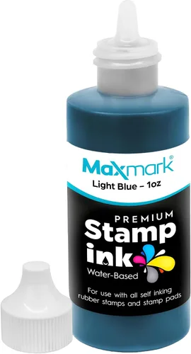 Vista 29 de MaxMark Premium - Tinta de recarga con punta de control en botella para sellos autoentintados, color negro - 1 onza