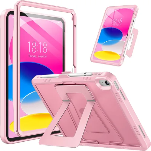 Vista 21 de DTTO Funda para iPad (A16) 11ª generación de 11 pulgadas 2025, funda para iPad de 10ª generación, soporte ajustable para vertical/paisaje, protector