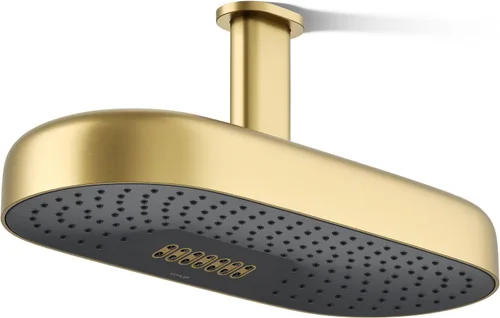 Vista 18 de KOHLER 26297-BL Statement™ Cabezal de lluvia oblongo, multifunción, 2.5 gpm, color negro mate