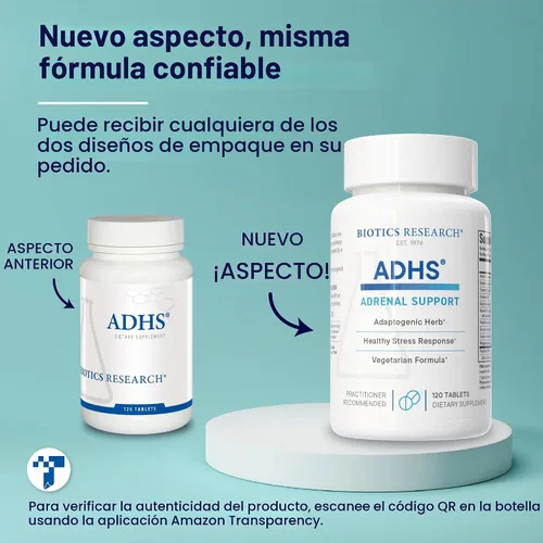 Vista 4 de BIOTICS RESEARCH Suplemento de apoyo suprarrenal ADHS, 120 Tabets