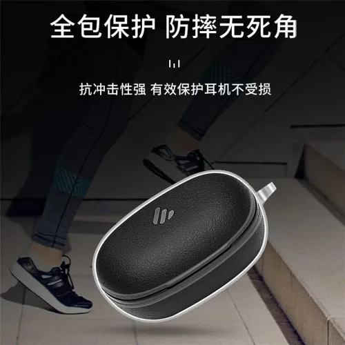 Vista 7 de DAYJOY - Juego de 2 fundas protectoras transparentes de TPU suave compatibles con auriculares inalámbricos Edifier NB2/NB2 Pro, funda protectora