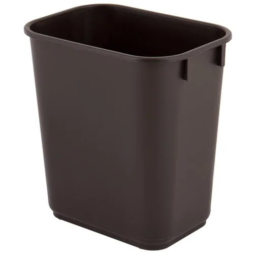 Vista 16 de Cubo de basura rectangular beige de 10 galones para restaurante, papelera comercial, papelera de plástico para oficina, cubo de basura para baño