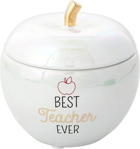 Vista 2 de Pavilion Gift Company - Vela de cera de soja de 4.5" x 4" Best Teacher Ever 100% 8 oz - Aroma Serenity