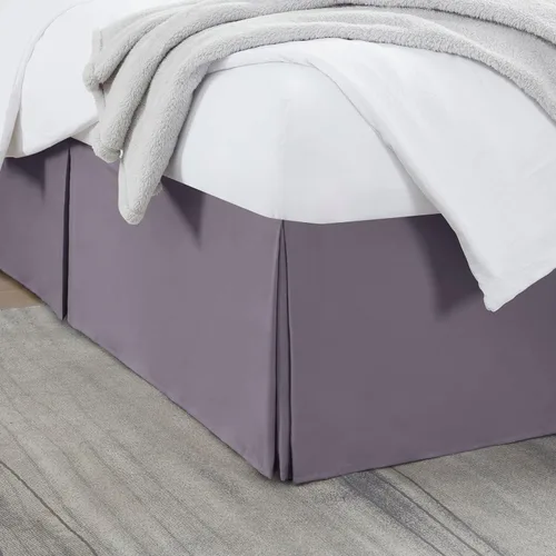 Vista 32 de Nestl Falda de cama individual blanca – Falda de cama de tamaño individual de 14 pulgadas de caída – Faldas de cama de microfibra cepillada – Falda
