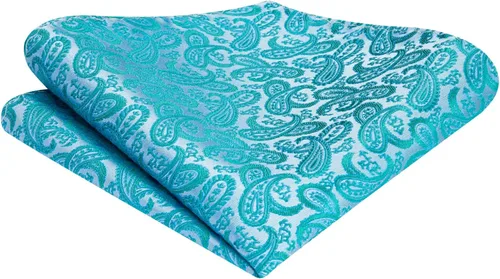 Vista 151 de HISDERN Pajaritas para hombre, corbatín de cachemira para hombre, corbata de lazo y bolsillo cuadrado, juego formal de esmoquin para boda
