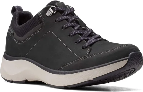 Vista 3 de Clarks Wave 2.0 Encaje Negro NubuckCombinación Textil 9 B (M), Negro