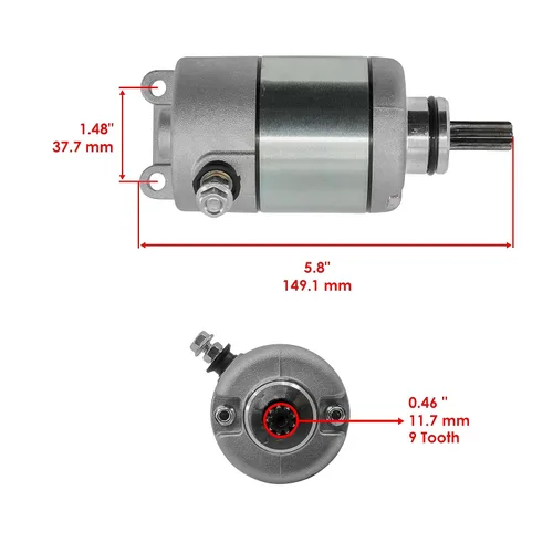 Vista 2 de Caltric 21163-0762 21163-0043 21163-0058 Motor de arranque compatible con motocicleta Kawasaki