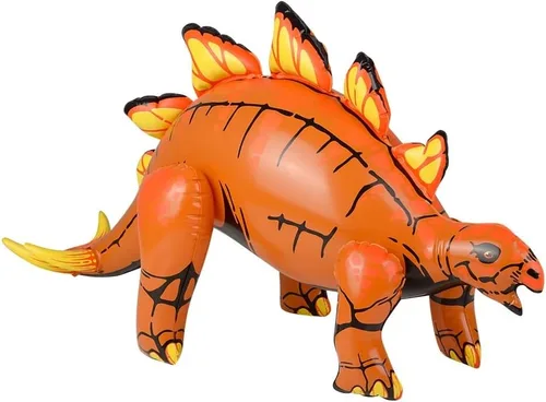 Vista 9 de Surtido inflable de dinosaurios coloridos (alrededor de 24 pulgadas) de Apatosaurio inflable para fiesta, pterodáctilo, raptor, T-Rex, triceratops