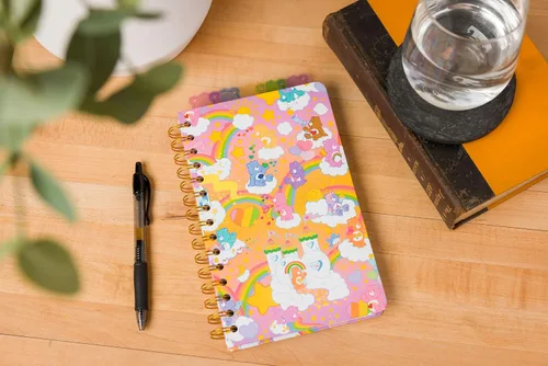 Vista 8 de Silver Buffalo Care Bears - Cuaderno con pestañas en espiral con oso gruñón, oso compartido, oso tierno, oso animador, oso para dormir y oso