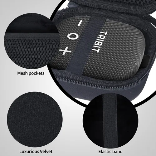 Vista 5 de Estuche de almacenamiento compatible con Tribit StormBox Micro 3/2/1 Altavoz portátil impermeable (negro)