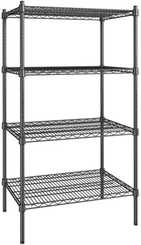 Vista 162 de Kit de 4 estantes de epoxi verde NSF de 21 x 72 pulgadas con postes de 86 pulgadas, estantería de almacenamiento resistente, kit de estantería