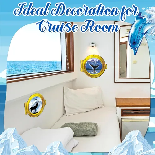 Vista 3 de Kanayu 2 imanes magnéticos grandes para puerta de crucero de Alaska, divertidos imanes para refrigerador, accesorios de barco, camarote y cabina