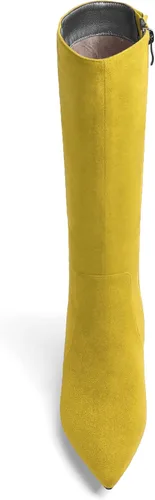 Vista 3 de MOVINSTEPS Botas de tacón bajo grueso con cremallera y puntera puntiaguda para mujer, de 2.0 in