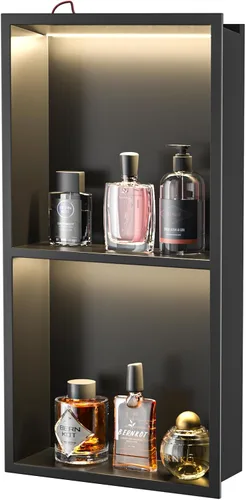 Vista 14 de Acero inoxidable cepillado 36" X 12" Niche de ducha Led Ningún