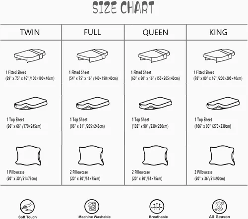Vista 6 de Erosebridal Piscis - Juego de sábanas de tamaño individual de 12 constelaciones para niños, niñas, niños, niñas, niños, sábana bajera ajustable