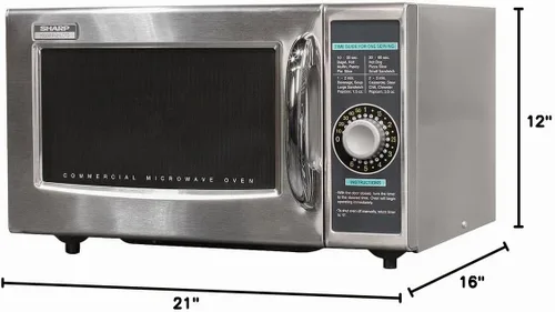 Vista 8 de Horno de microondas de alta resistencia con temporizador de dial, 1000 vatios, 120 voltios, talla única