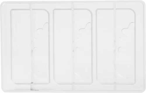 Vista 4 de CM 3914 Louis Amado - Molde de policarbonato transparente para chocolate con 3 cavidades para tabletas de muñeco de nieve, cada una de 2.756 in x