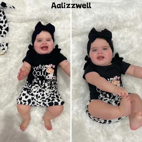 Vista 23 de Aalizzwell Conjunto de pantalones cortos para bebé recién nacido para el verano