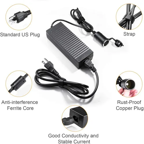 Vista 5 de AstroAI Inflador de neumáticos inalámbrico y convertidor AstroAI de CA a CC 10A/120W/7.78FT