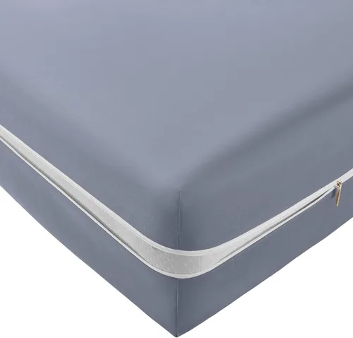 Vista 8 de SiinvdaBZX Sábana Bajera Ajustable con Cremallera Full Solamente, Protector de Colchón con Cremallera de Microfibra Ultra-Suave Funda de Sábana