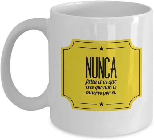 Vista 5 de Taza de Café Nunca Vaso, taza de café divertidas, tazas personalizadas, taza de café inspiradoras, taza con mensajes positivos.