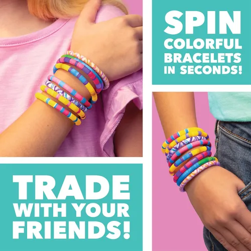 Vista 6 de Colorspin - Kit eléctrico para hacer pulseras de la amistad, haz pulseras en minutos para cumpleaños y regalos de amistad, haz 15 pulseras, diseño