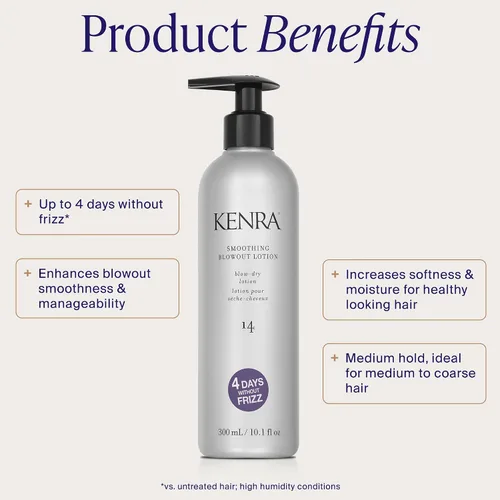 Vista 2 de Kenra Smoothing Blowout Lotion 14 Spray ultrafino Hasta 4 días sin encrespamiento Mejora la suavidad y manejabilidad de un soplado