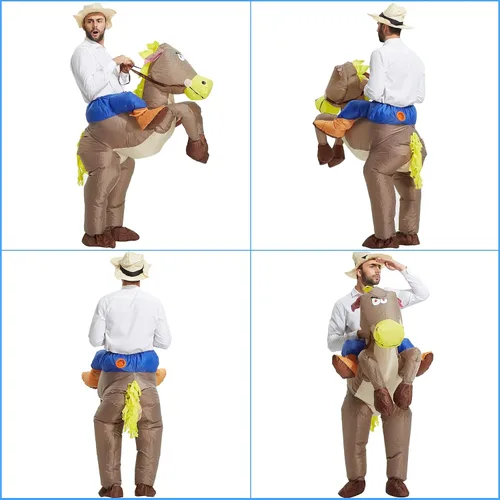 Vista 4 de TOLOCO Disfraz inflable de dinosaurio - Disfraz inflable de Halloween