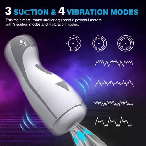 Vista 3 de Máquina sexual de succión automática para mamadas, masturbador masculino, juguetes sexuales para adultos para hombres, calefacción vibratoria, manos