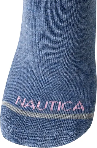 Vista 5 de Nautica Calcetines deportivos acolchados de corte bajo para mujer (paquete de 6)