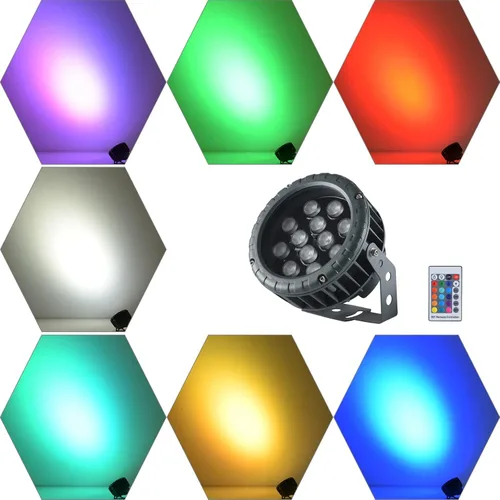 Vista 4 de Luces LED para lavadora de pared de 48 W, RGB 5000 K luz diurna que cambia de color con control remoto, barra de luz LED impermeable IP65