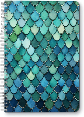 Vista 10 de Cuaderno de espiral, doble alambre en espiral, diario de composición escolar, suministros para la escuela y la oficina, 100 páginas, 5.71 x 8.26