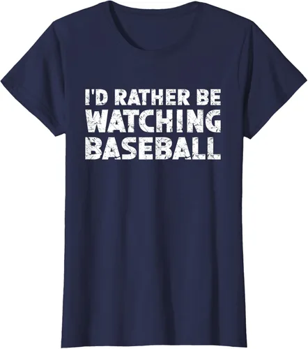 Vista 34 de Camiseta de béisbol I'd Rather Be Watching