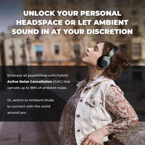 Vista 5 de Creative Zen Hybrid Pro (Classic) Auriculares inalámbricos sobre la oreja con LE Audio, transmisor de audio LE inalámbrico BT-L3 y micrófono Boom