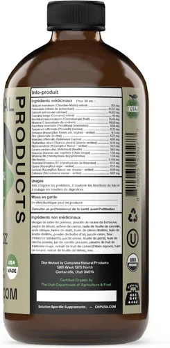 Vista 6 de Complete Natural Products Liver Complete - Botella de vidrio de 16 onzas, limpieza y desintoxicación del hígado