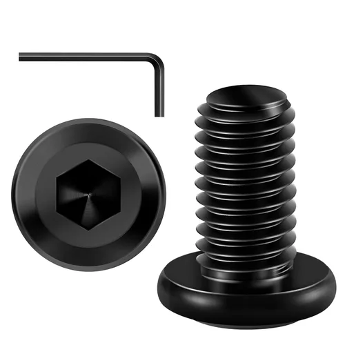 Vista 39 de Mywish M5 x 8mm 20 piezas de tornillos de cabeza plana con rosca hexagonal, pernos de acero inoxidable 304 para muebles con rosca completa, óxido