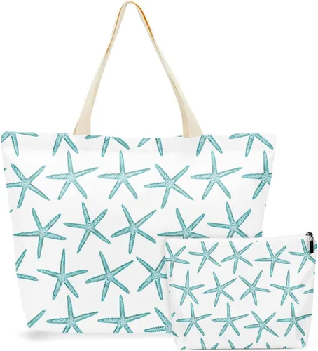 Vista 10 de 2 bolsas de maquillaje, bolsa de playa impermeable, para playa, piscina, viajes y campamento, para mujeres, mejor amiga, hermana Camper