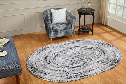 Vista 15 de Better Trends Alfombra trenzada degradada, ovalada, reversible y duradera, 100% algodón suave, ideal para cocina, sala de estar, dormitorio, tapete