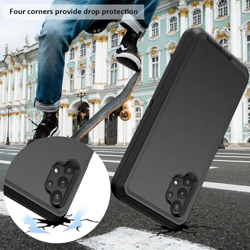 Vista 5 de TENCO Funda compatible con Samsung Galaxy A32 5G, con protectores de pantalla, resistente, a prueba de golpes, protección de cuerpo completo, funda