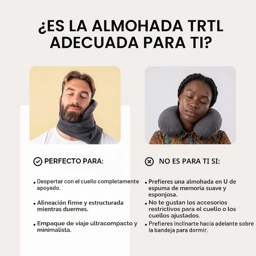 Vista 3 de Almohada Trtl probado científicamente super suave cuello apoyo almohada de viaje se puede lavar a máquina