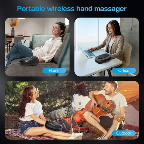 Vista 8 de COMFIER Masaje de manos con calor y compresión, control de aplicación, máquina masajeadora de manos para artristis, túnel carpiano, masajeador