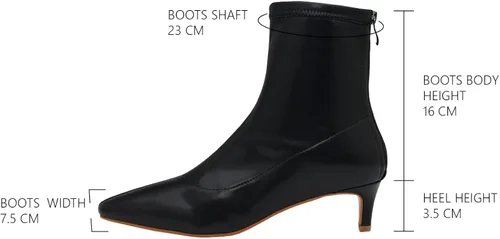 Vista 3 de CParavano Botines para mujer Botas de tacón alto Botines de tobillo para mujer Botas de tacón para mujer Botines para mujer Botas puntiagudas