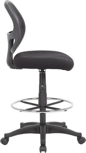 Vista 5 de Boss Office Products Taburete de malla de grado comercial, negro
