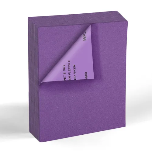 Vista 8 de 20 hojas de papel de lija de grano 80 de 9 x 11 pulgadas, papel de arena abrasiva de alúmina fundida blanca de alto rendimiento para madera, metal