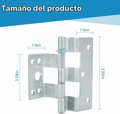 Vista 2 de PalpitateC Paquete de 3 bisagras para puerta de casa móvil compatibles con puertas exteriores Elixir Mobile Homes