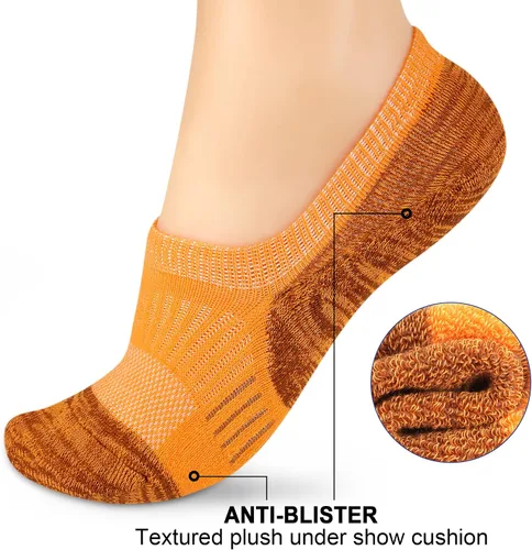 Vista 2 de Gonii Calcetines deportivos para mujer, calcetines de tobillo acolchados para correr, corte bajo, 5-8 pares