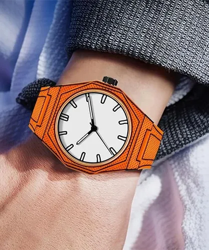 Vista 3 de FANMIS Reloj de pulsera para hombre, inspirado en el anime, minimalista, creativo, diseño de agujero de gusano, elegante y duradero, reloj deportivo